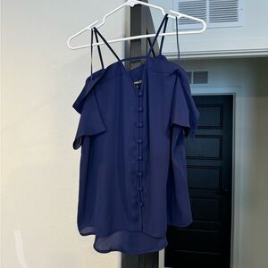 Express Navy Blue Off Shoulder Blouse